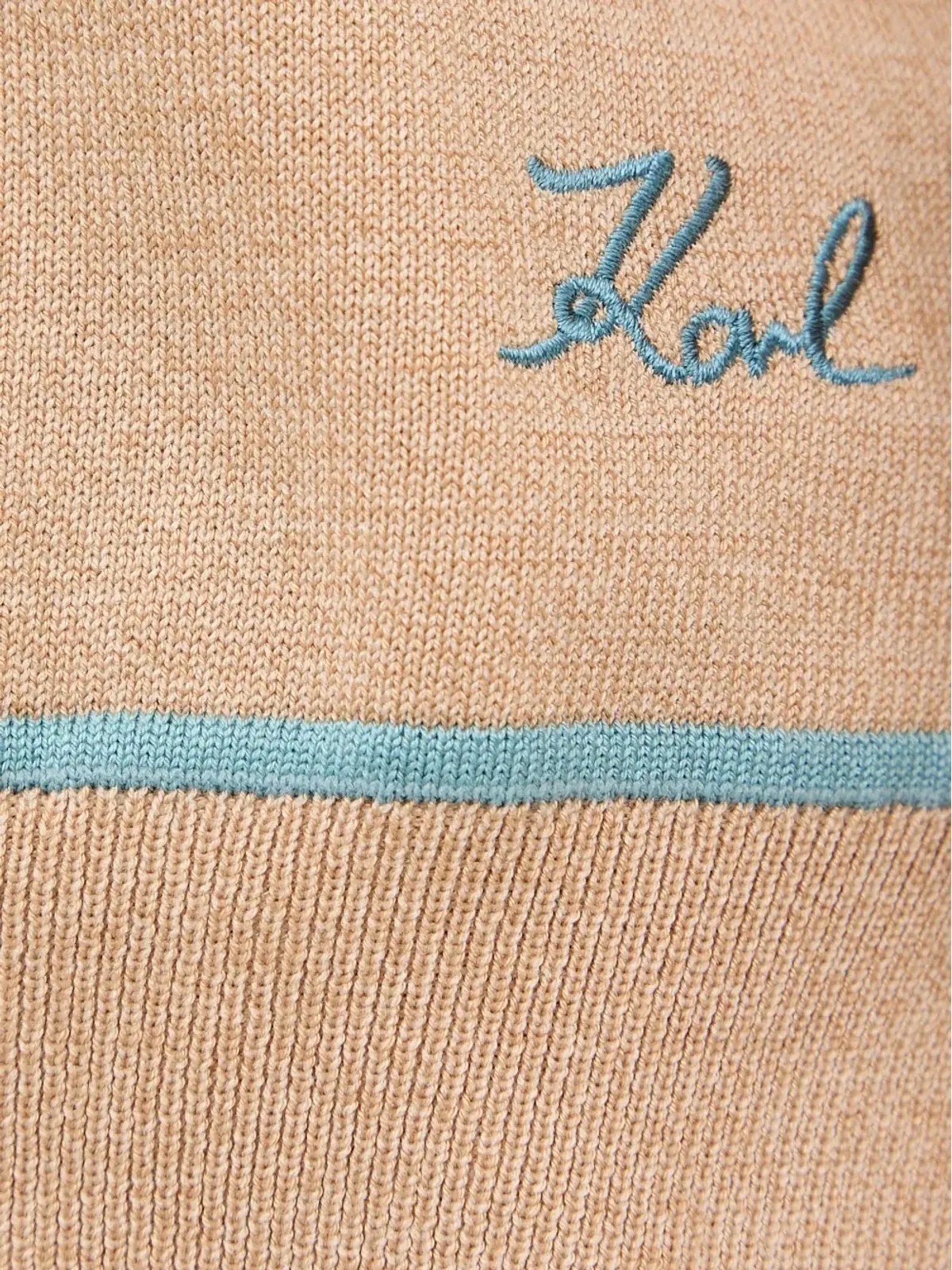 Karl Lagerfeld Vネック刺繍ロゴセーター - 画像5
