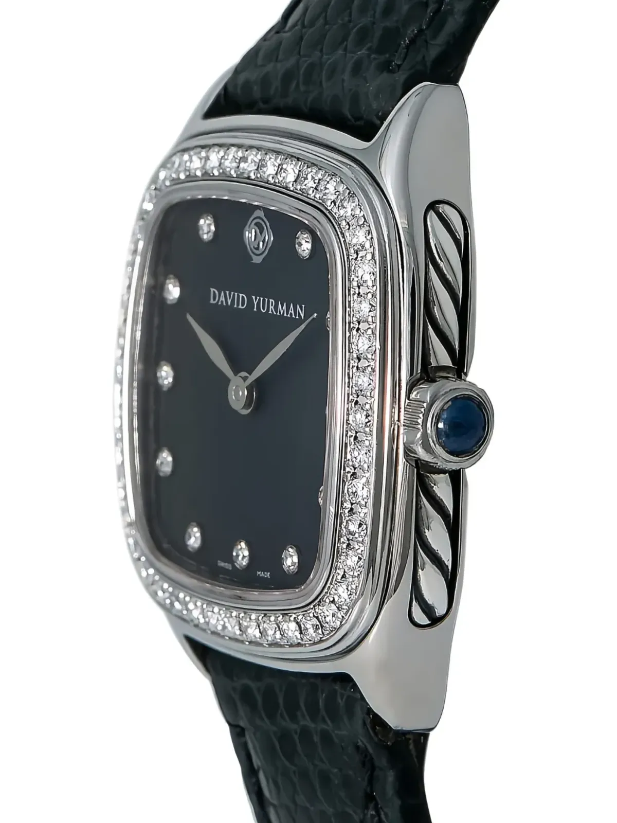 David Yurman Pre-Owned Thoroughbred ドレスウォッチ ブラック - 画像2