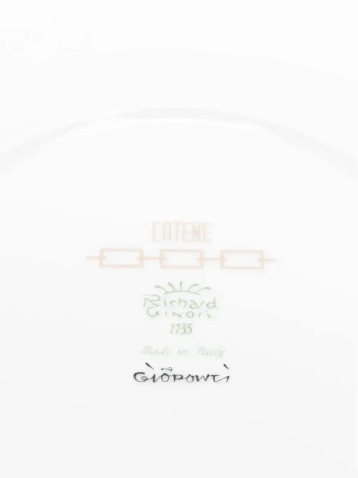 GINORI 1735 Catene chain-link plates (24.5cm) - White - 画像3