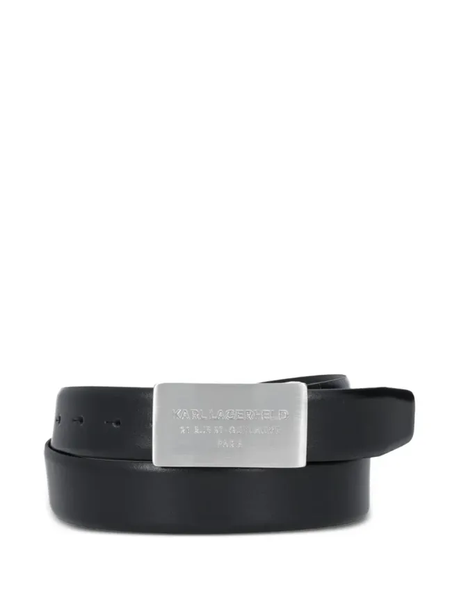 Karl Lagerfeld Karl Lagerfeld ロゴバックルベルト ブラックの商品画像