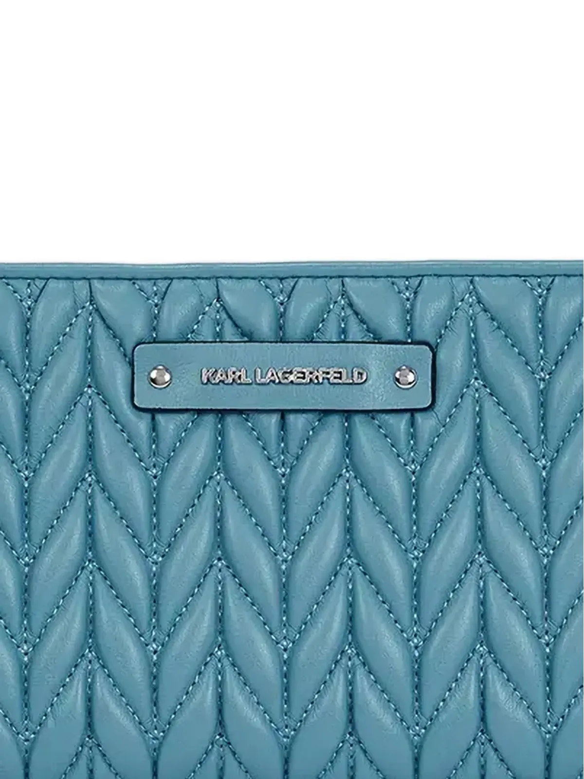 Karl Lagerfeld キルティング チェーン クロスボディバッグ - ブルー - 画像2