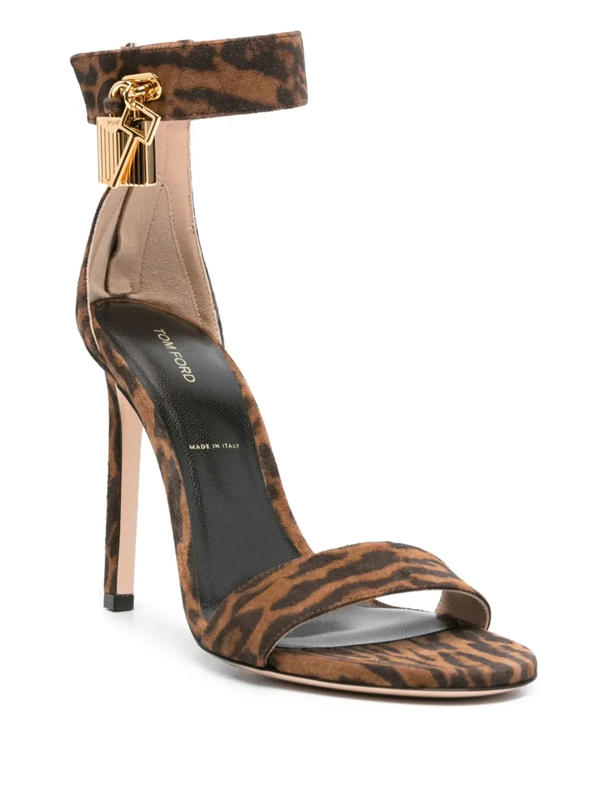 TOM FORD パドロックディテール レオパード柄サンダル - 画像2
