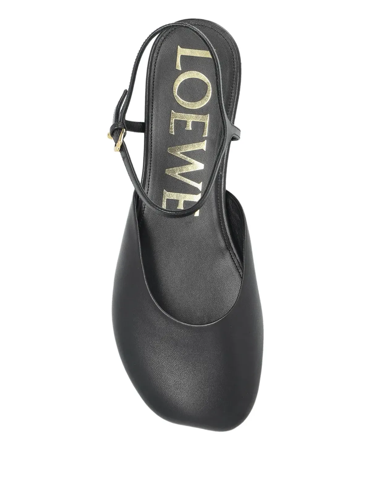 LOEWE アンクルストラップ レザー トレーナー ブラック - 画像3
