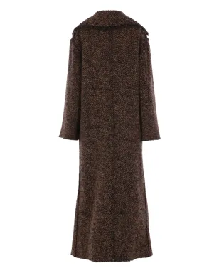 Alberta Ferretti ヘリンボーン柄ボタンコート - サムネイル2