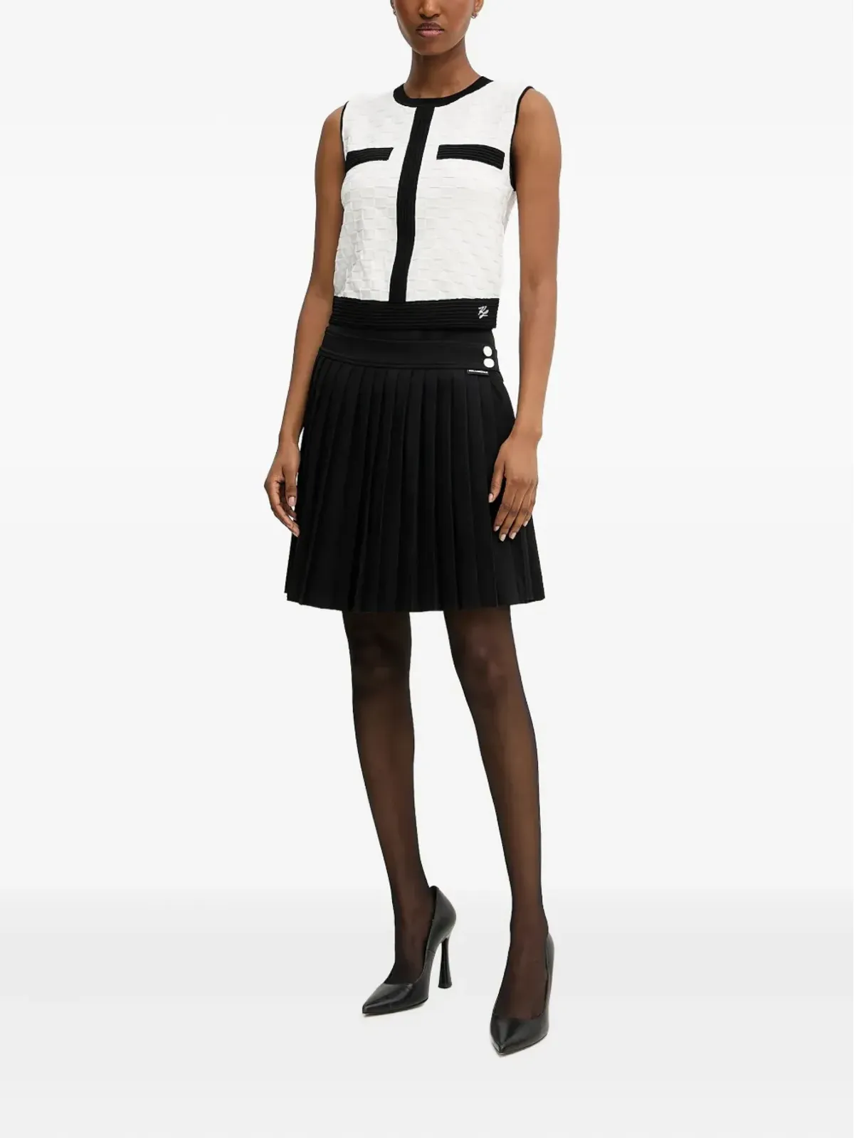 Karl Lagerfeld キルテッドノースリーブトップ - 画像2