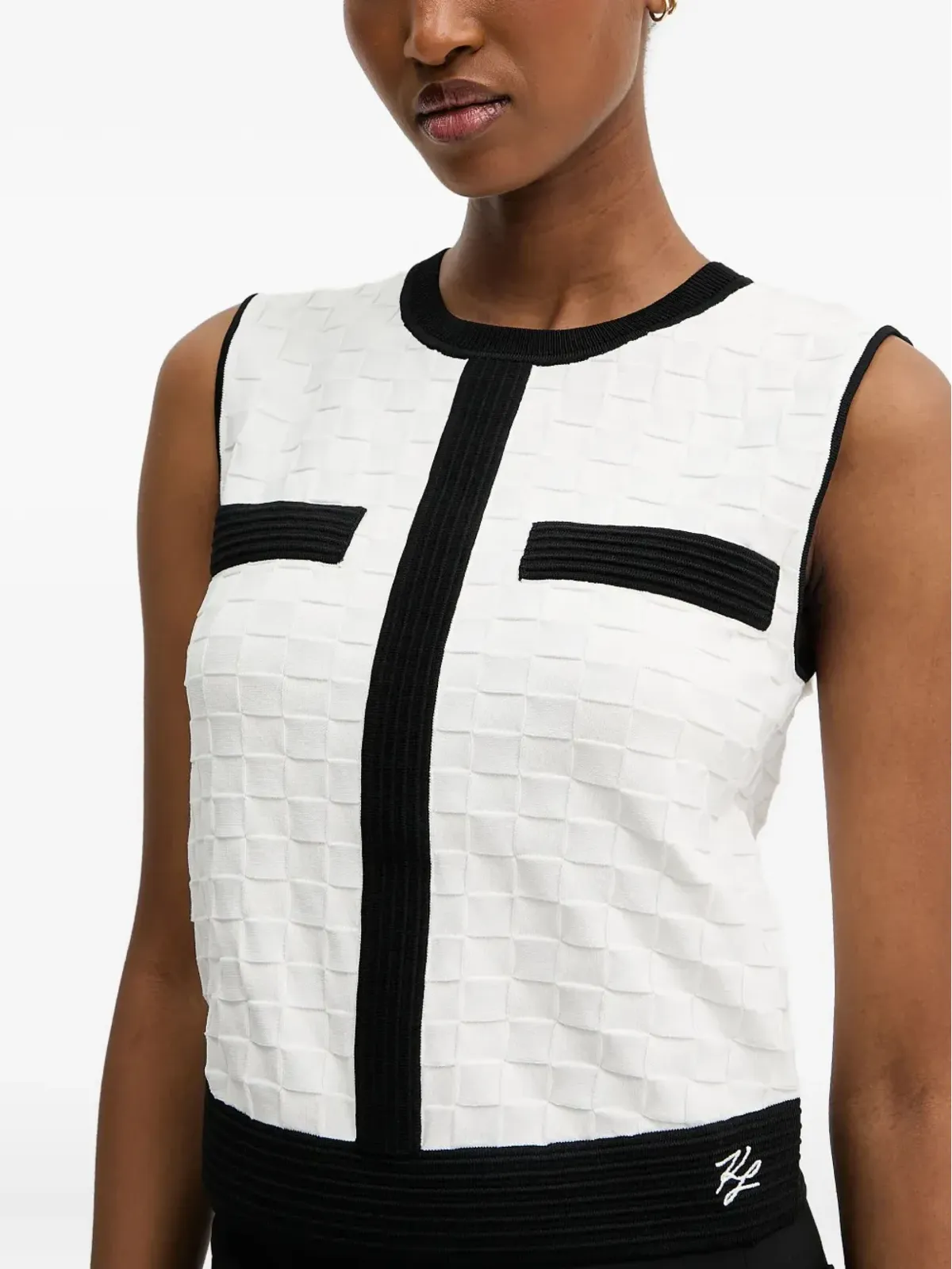 Karl Lagerfeld キルテッドノースリーブトップ - 画像4