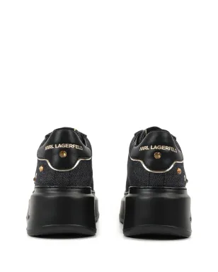 Karl Lagerfeld デニムプラットフォームスニーカー - ブラック - サムネイル3