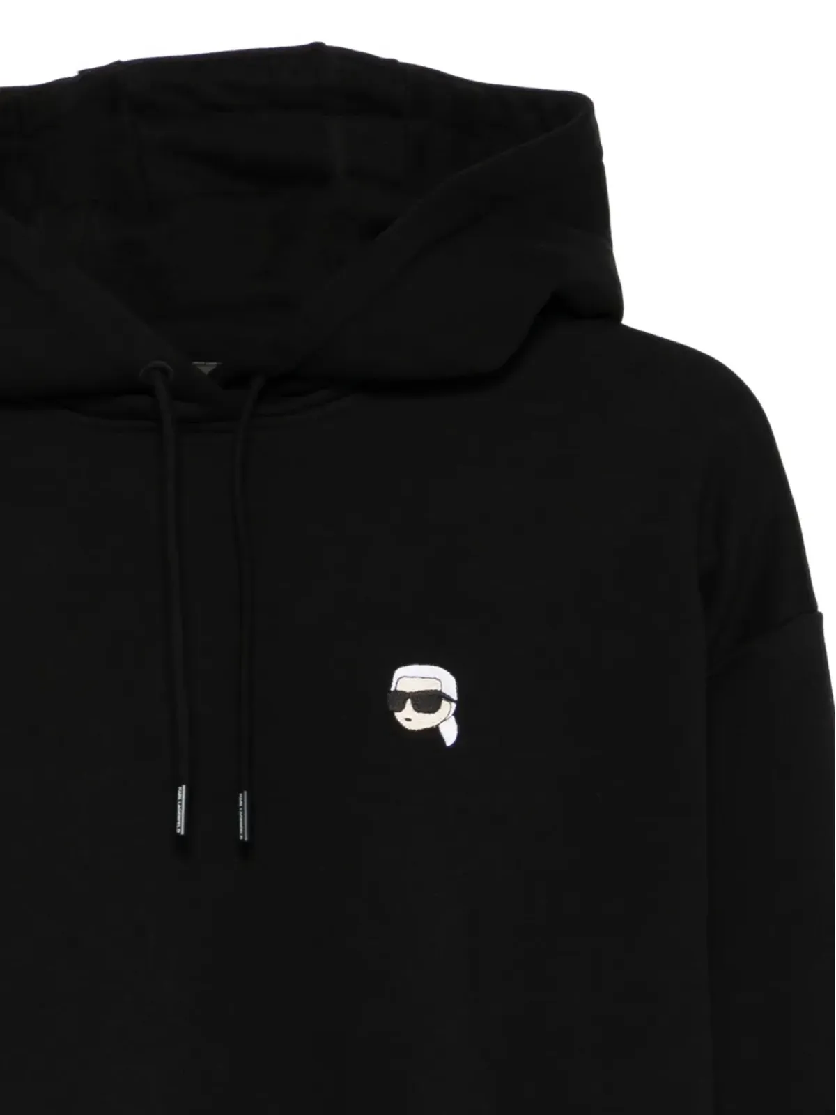 Karl Lagerfeld ロゴディテール フーディ - ブラック - 画像3