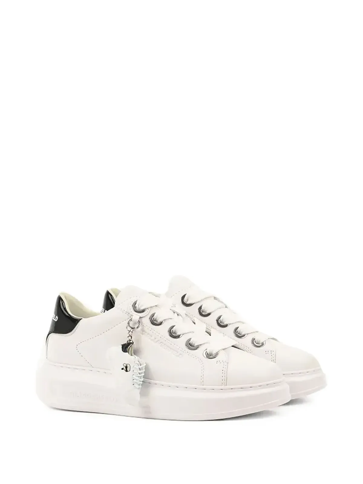 Karl Lagerfeld Kapri キーチェーン パテントレザー スニーカー - White - 画像2