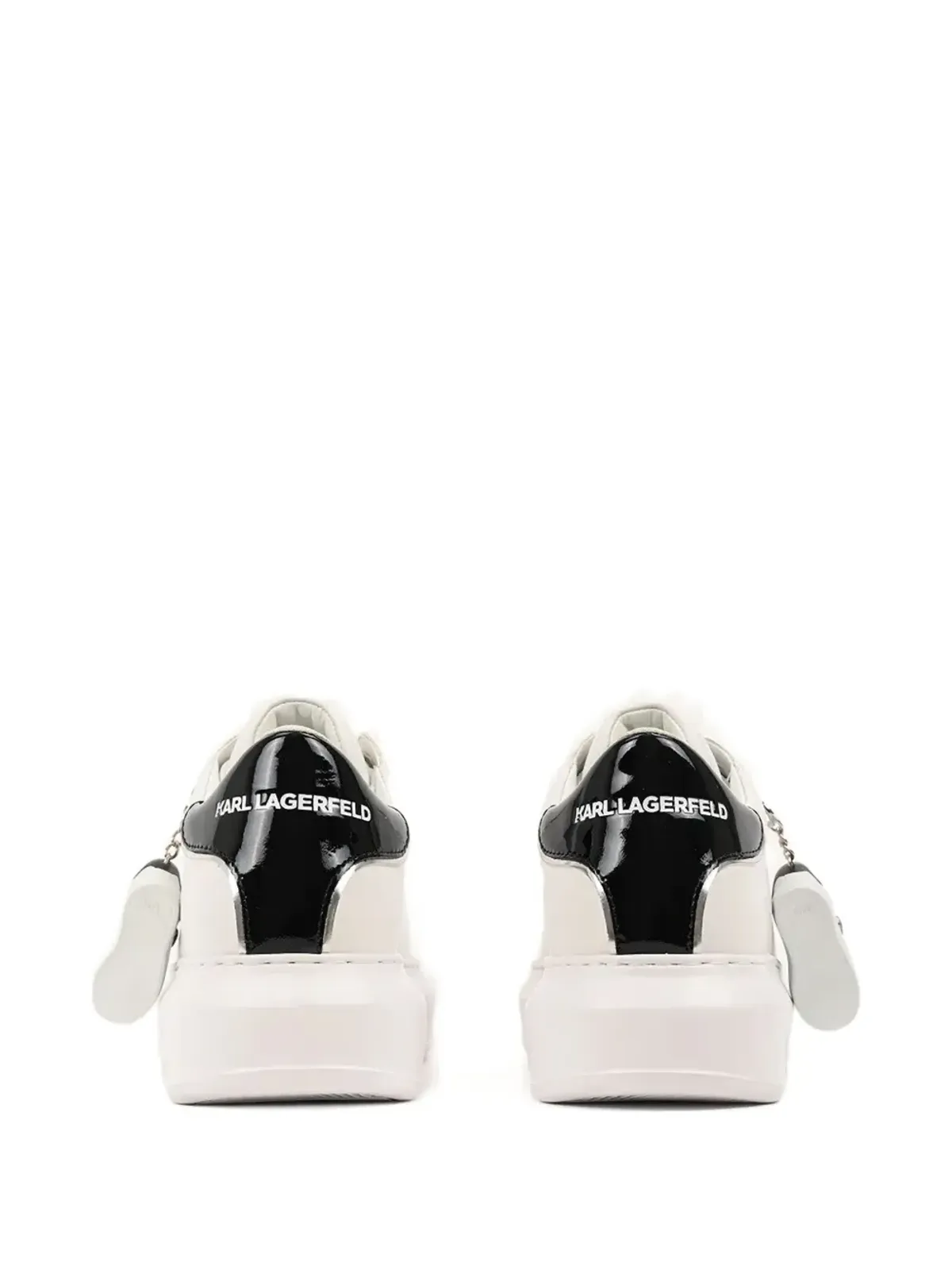 Karl Lagerfeld Kapri キーチェーン パテントレザー スニーカー - White - 画像3