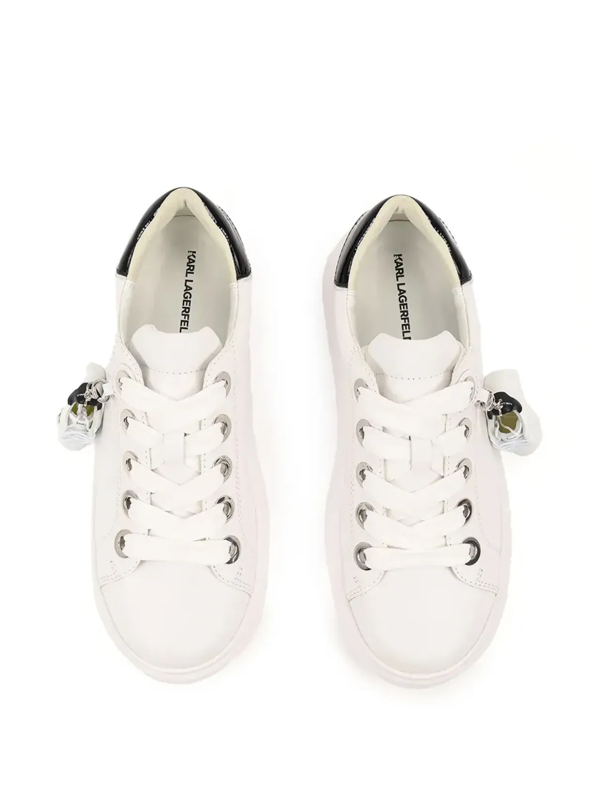 Karl Lagerfeld Kapri キーチェーン パテントレザー スニーカー - White - 画像4