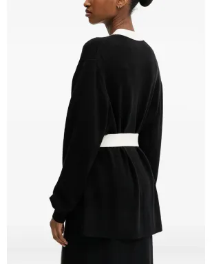 Karl Lagerfeld コントラストパネル ロゴ カーディガン - サムネイル4