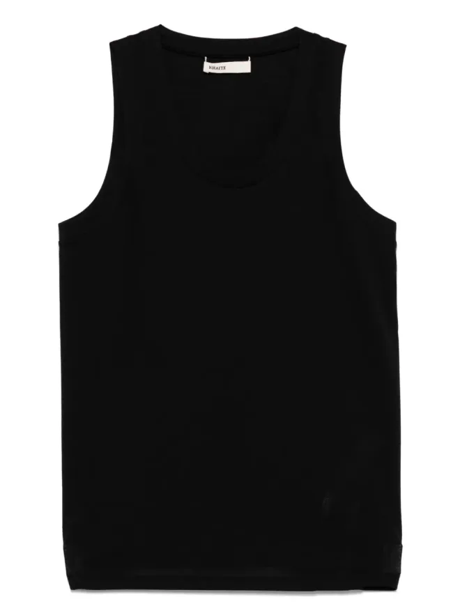 KHAITE KHAITE Isha round-neck sleeveless top - Blackの商品画像