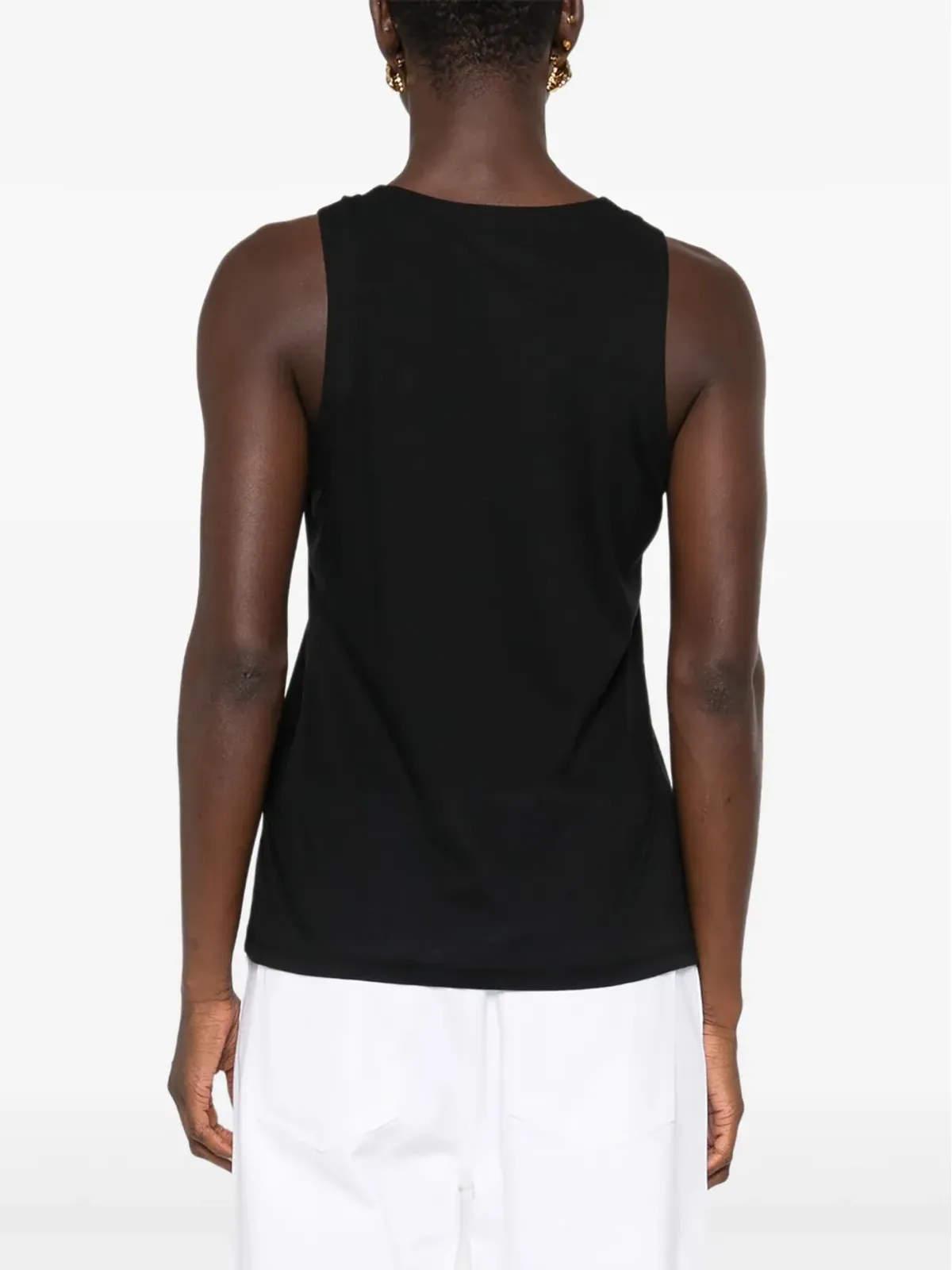 KHAITE Isha round-neck sleeveless top - Black - 画像4