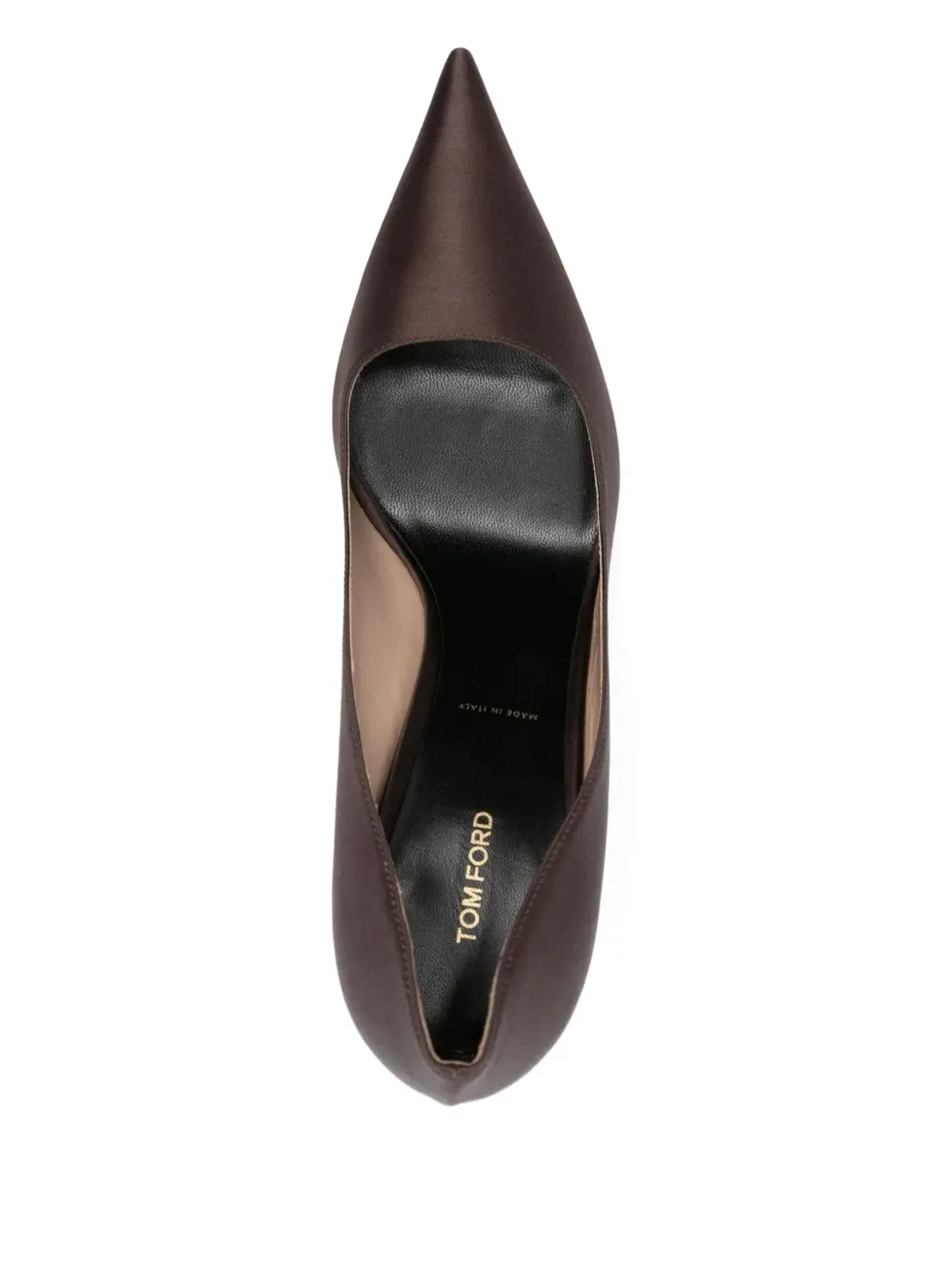 TOM FORD 80mm ポインテッドトゥ サテンパンプス - 画像4
