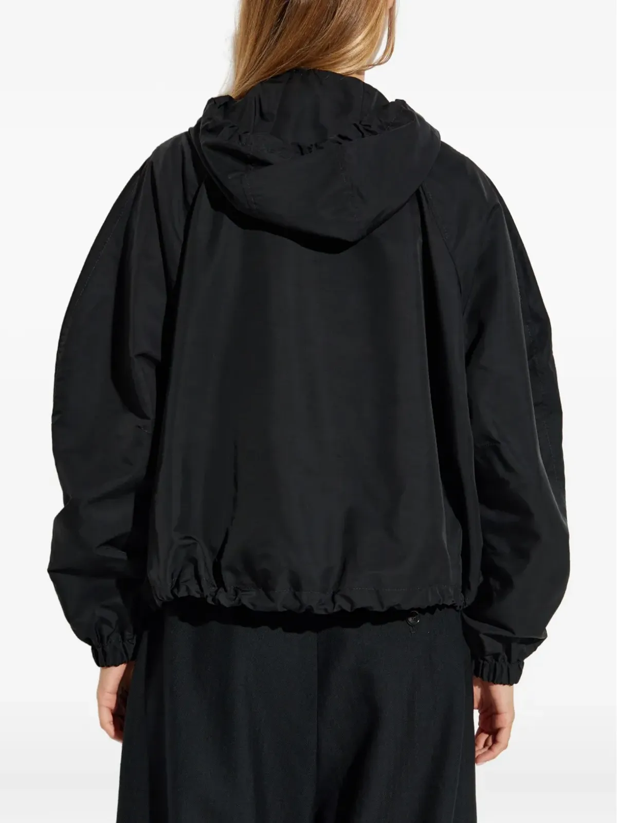LOEWE フーデッド ドローコード ボンバージャケット（ブラック） - 画像4