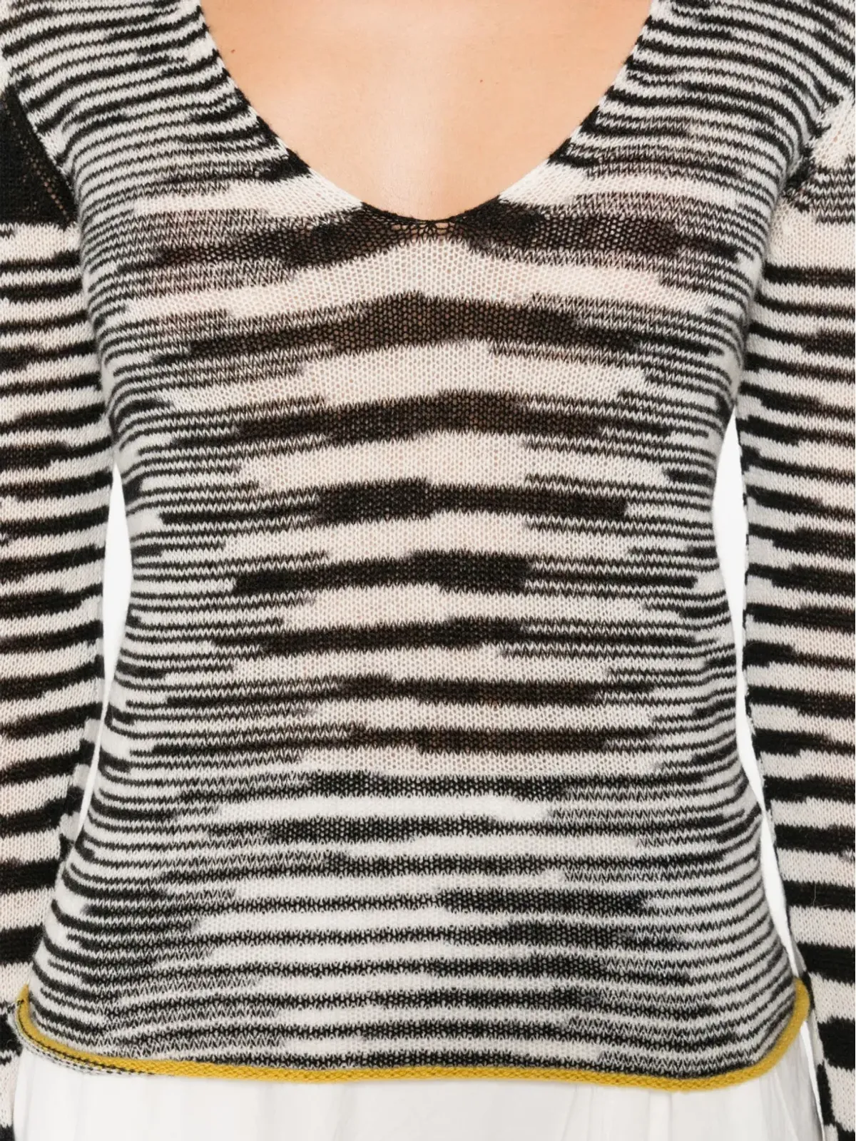 Missoni ストライプ柄Vネックセーター - 画像5