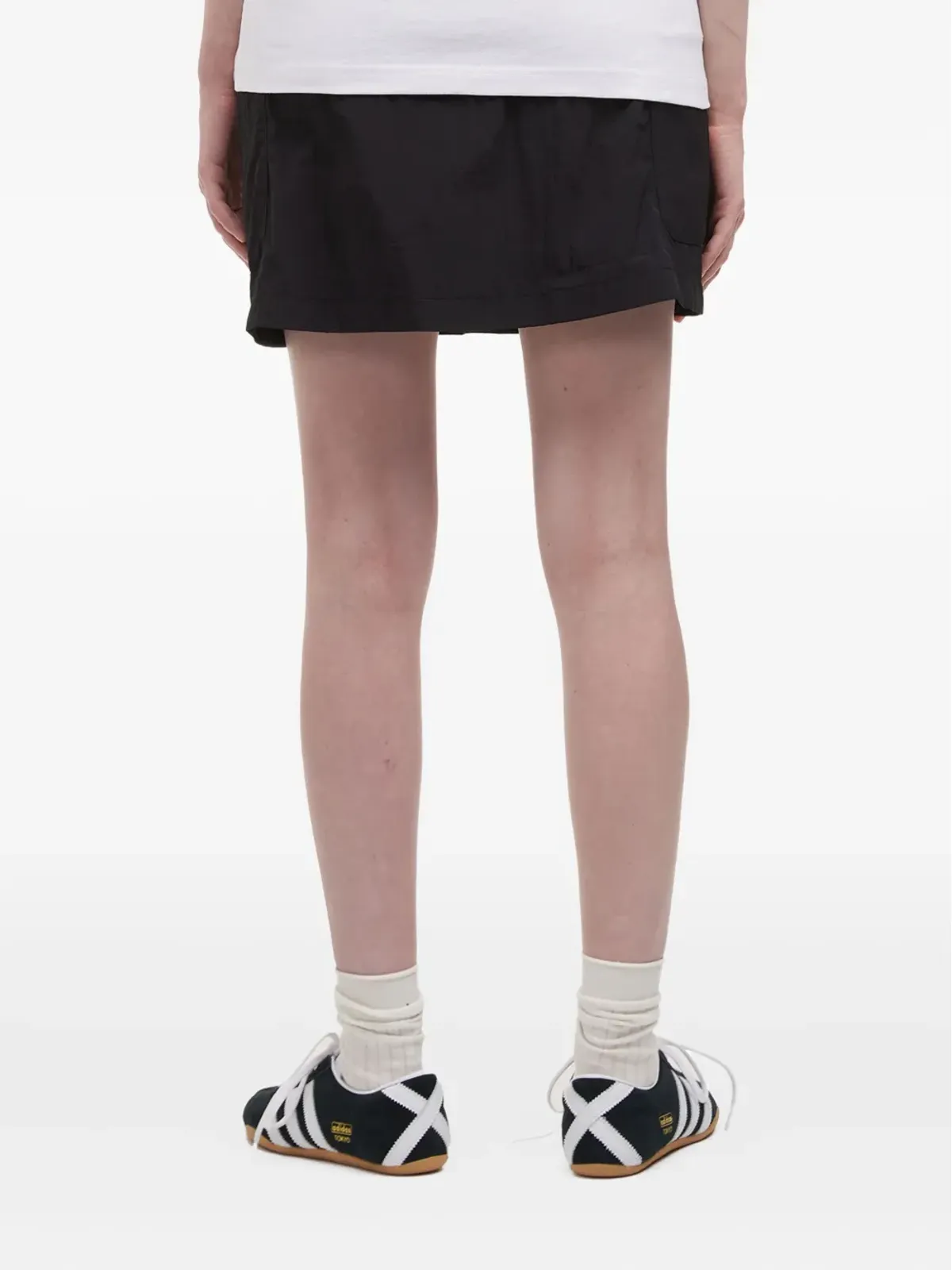 FINGERCROXX pocket-detail elastic-waist mini straight skirt - Black - 画像3
