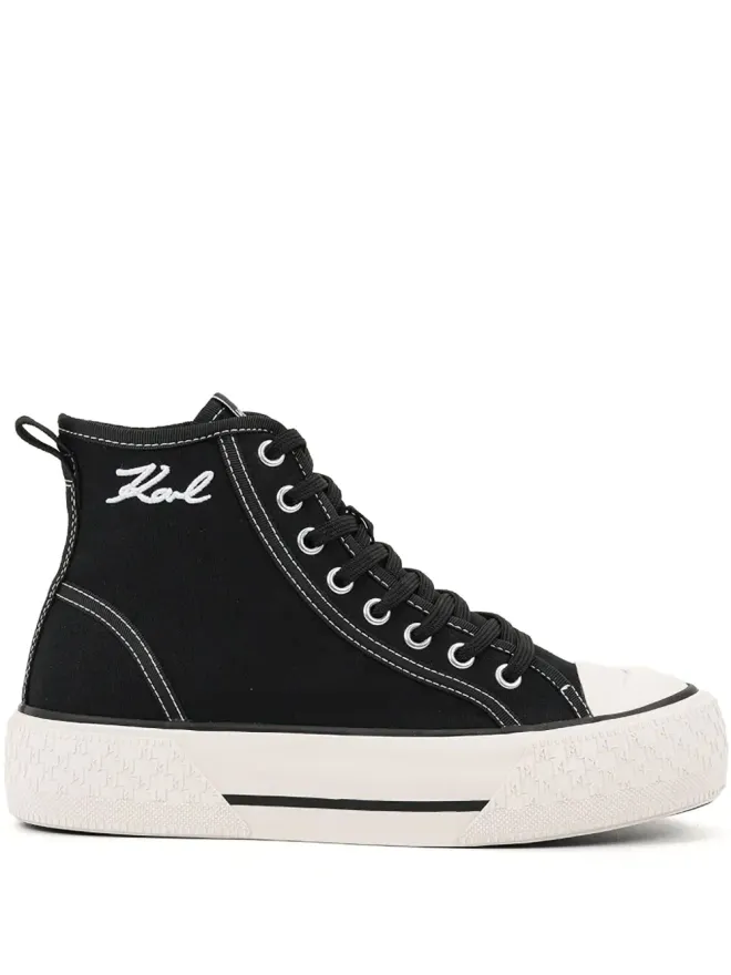 Karl Lagerfeld Karl Lagerfeld レースアップハイトップスニーカーの商品画像