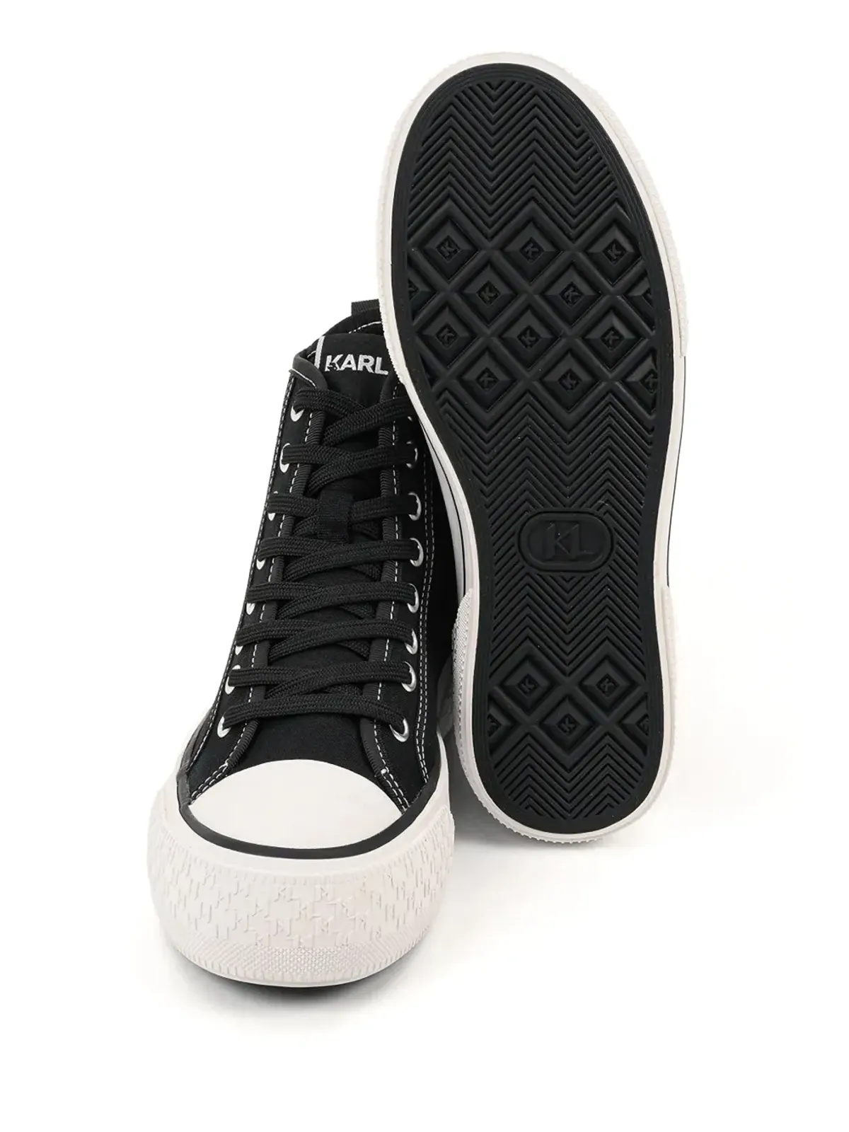 Karl Lagerfeld レースアップハイトップスニーカー - 画像5