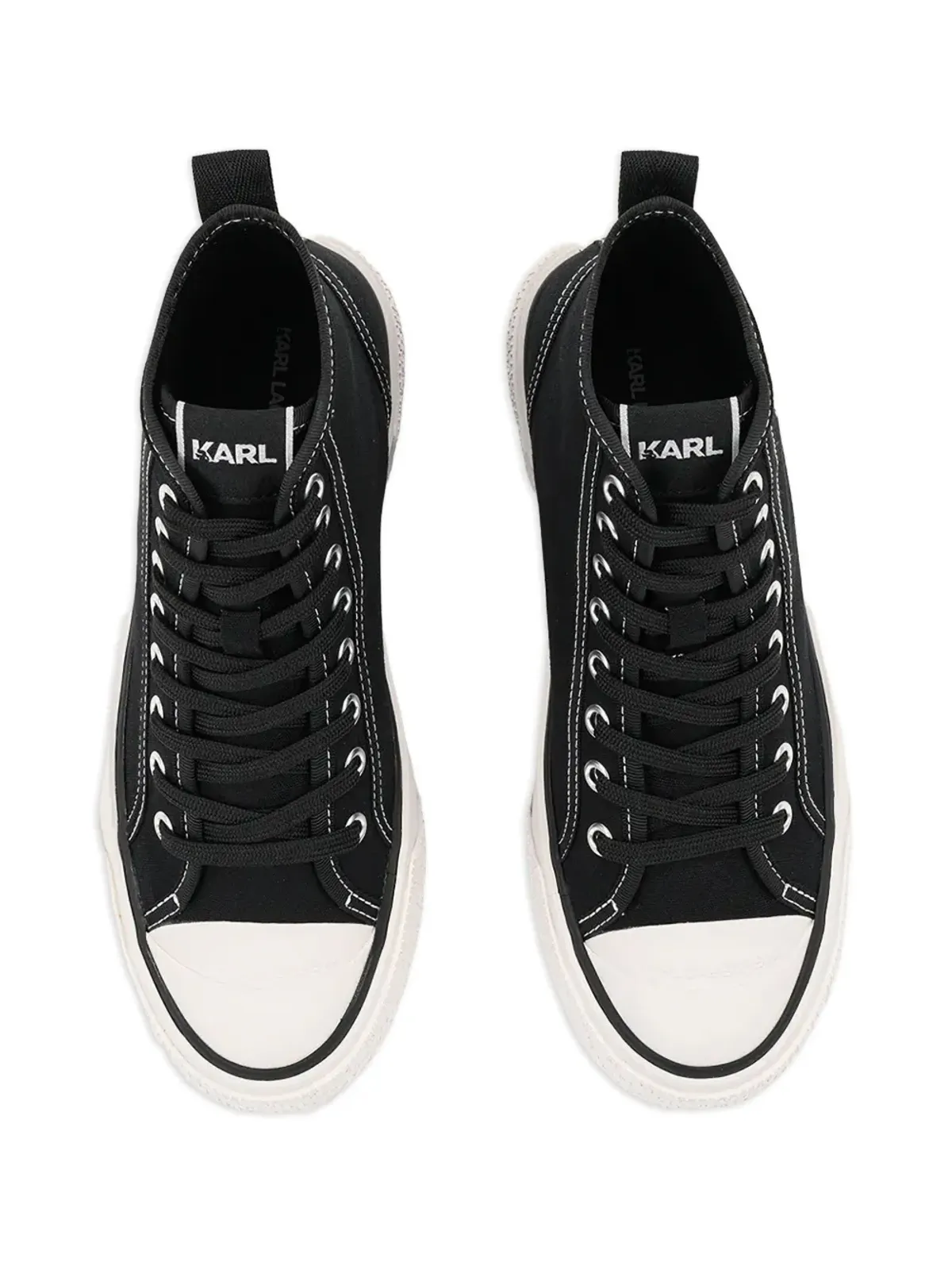 Karl Lagerfeld レースアップハイトップスニーカー - 画像4