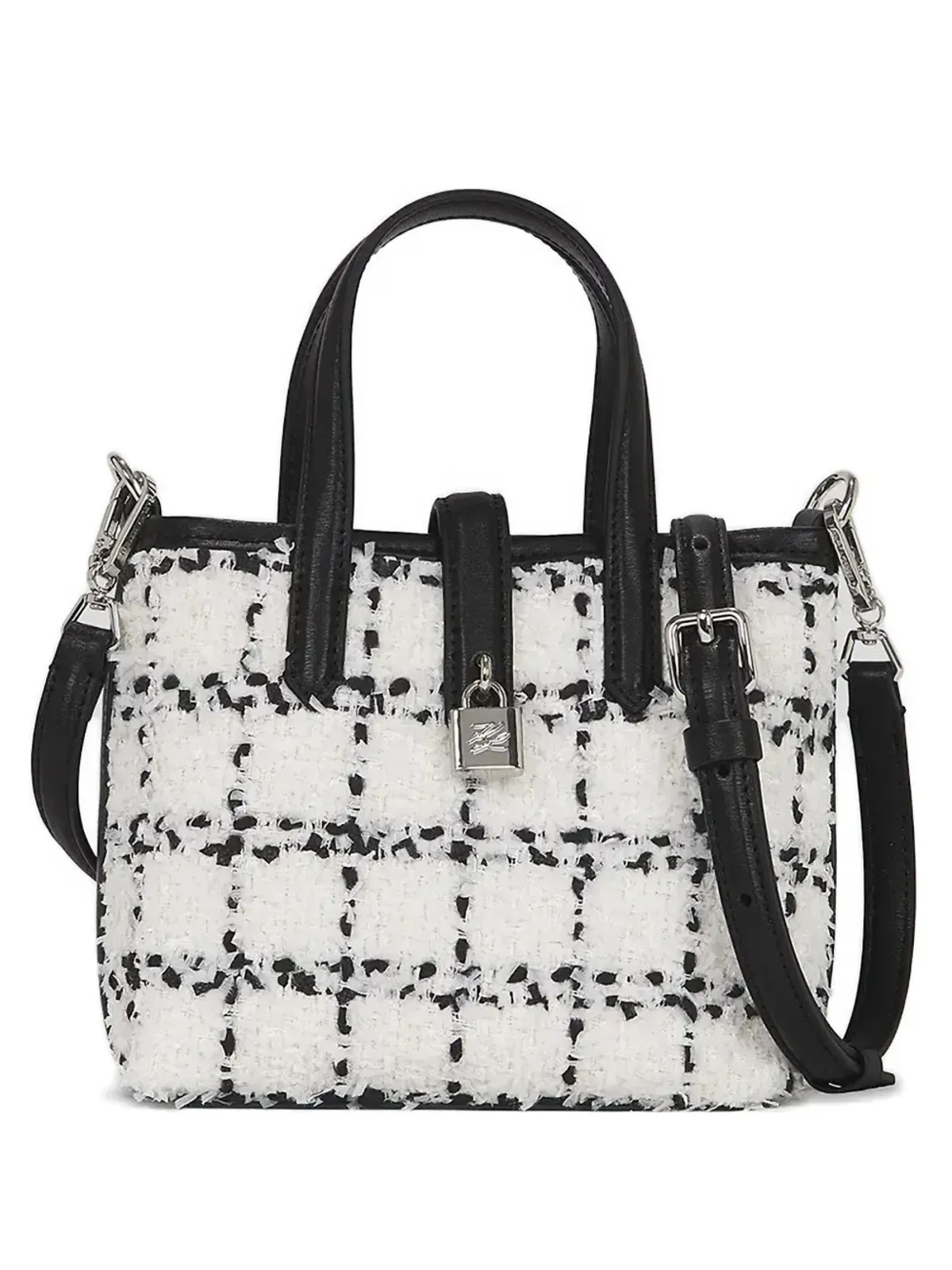Karl Lagerfeld チェック柄パドロック トートバッグ - 画像1
