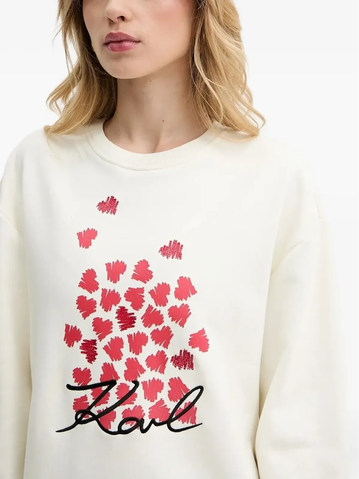 Karl Lagerfeld ハートプリントスウェットシャツ - 画像3