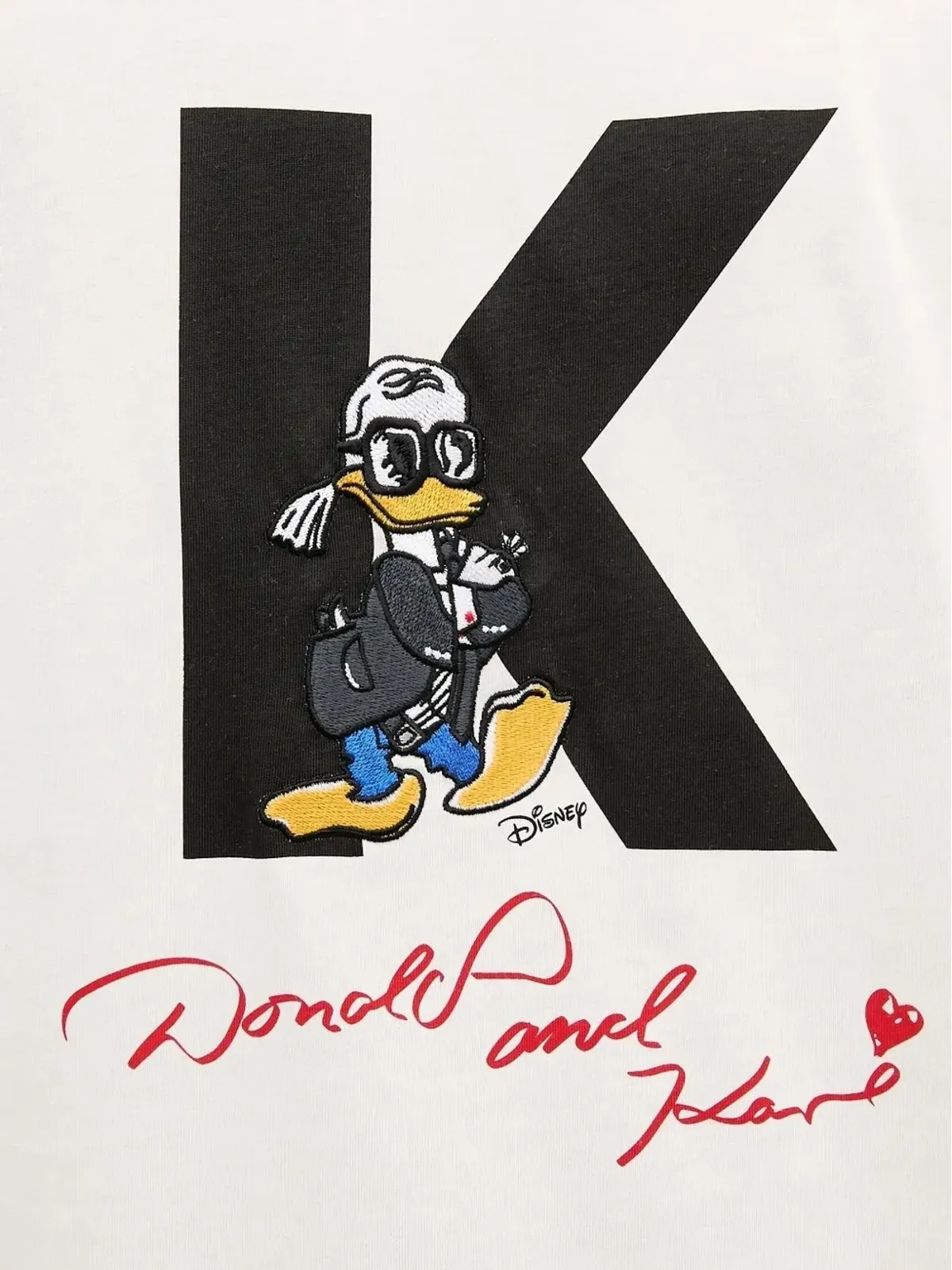Karl Lagerfeld × Disney Donald Duck 刺繍 Tシャツ - 画像4