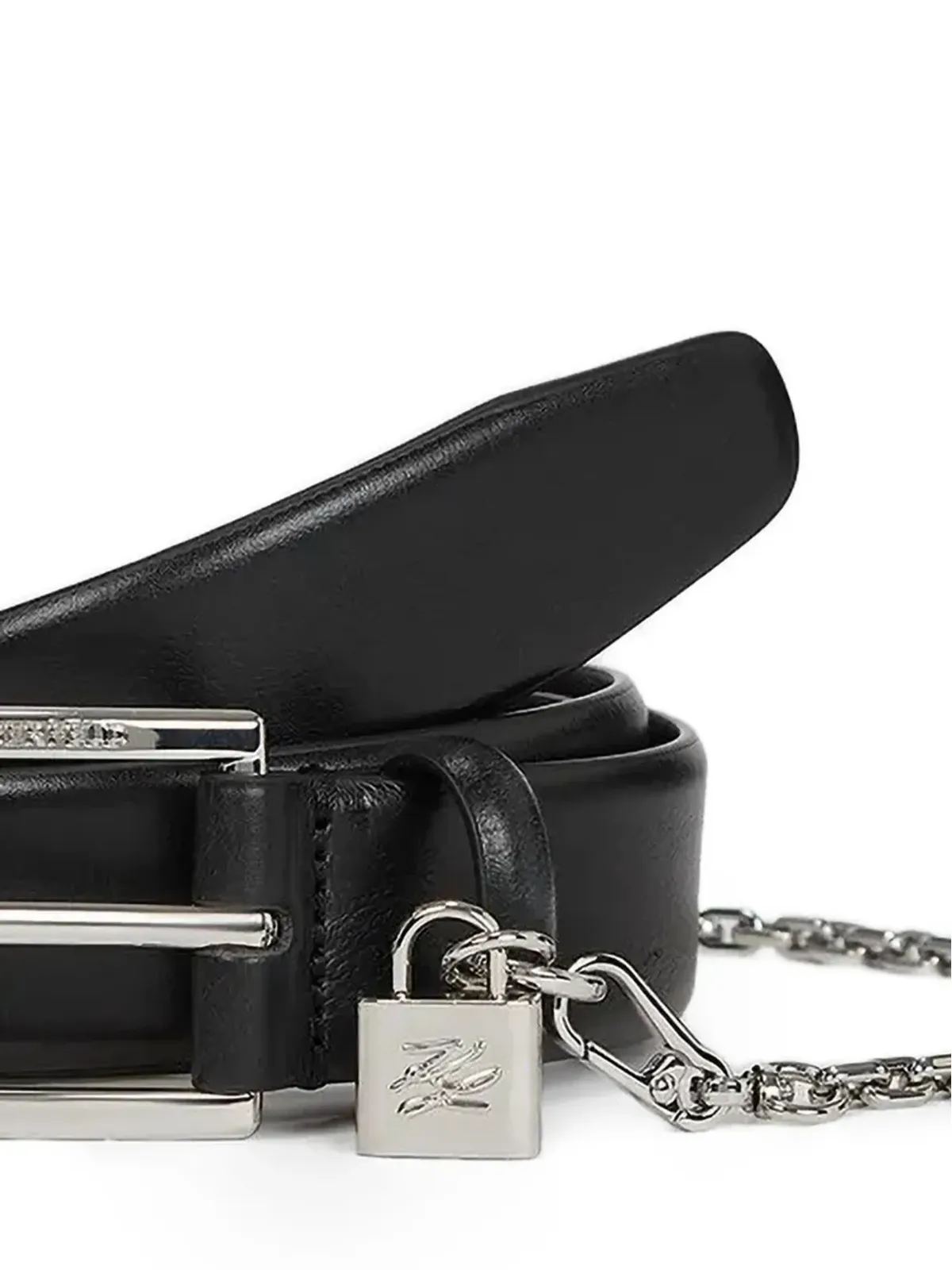Karl Lagerfeld バックル・パドロックディテール ベルト - ブラック - 画像2