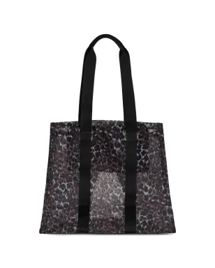 Karl Lagerfeld K/Signature レオパード柄ビーチバッグ（ブラック） - サムネイル3