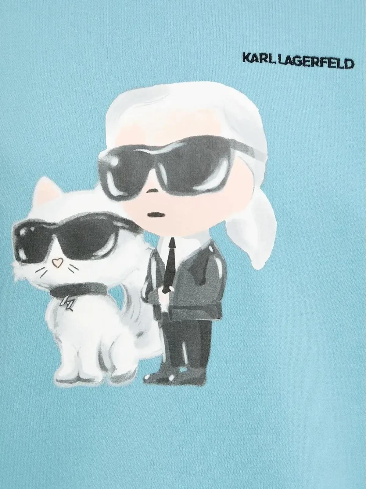 Karl Lagerfeld カートゥーンプリント スウェット ブルー - 画像4