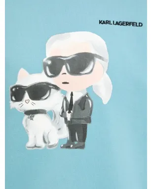 Karl Lagerfeld カートゥーンプリント スウェット ブルー - サムネイル4