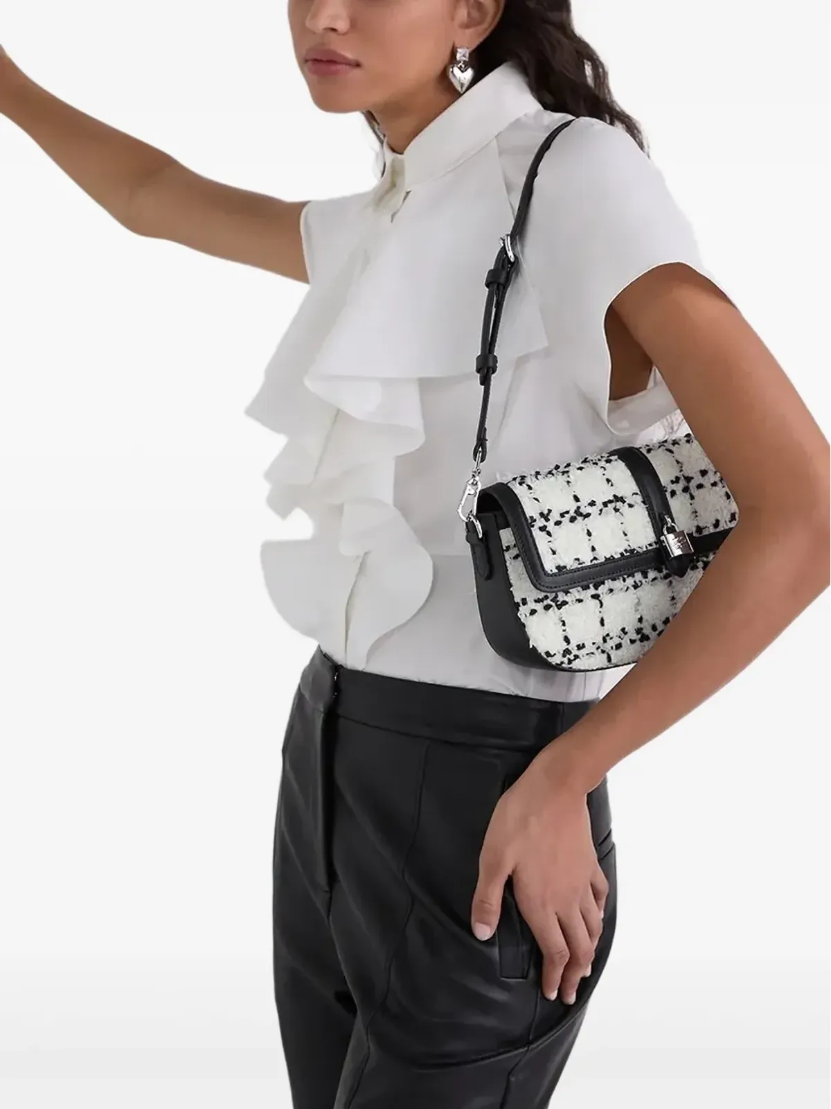 Karl Lagerfeld K/Autograph ブークレ ショルダーバッグ - 画像2