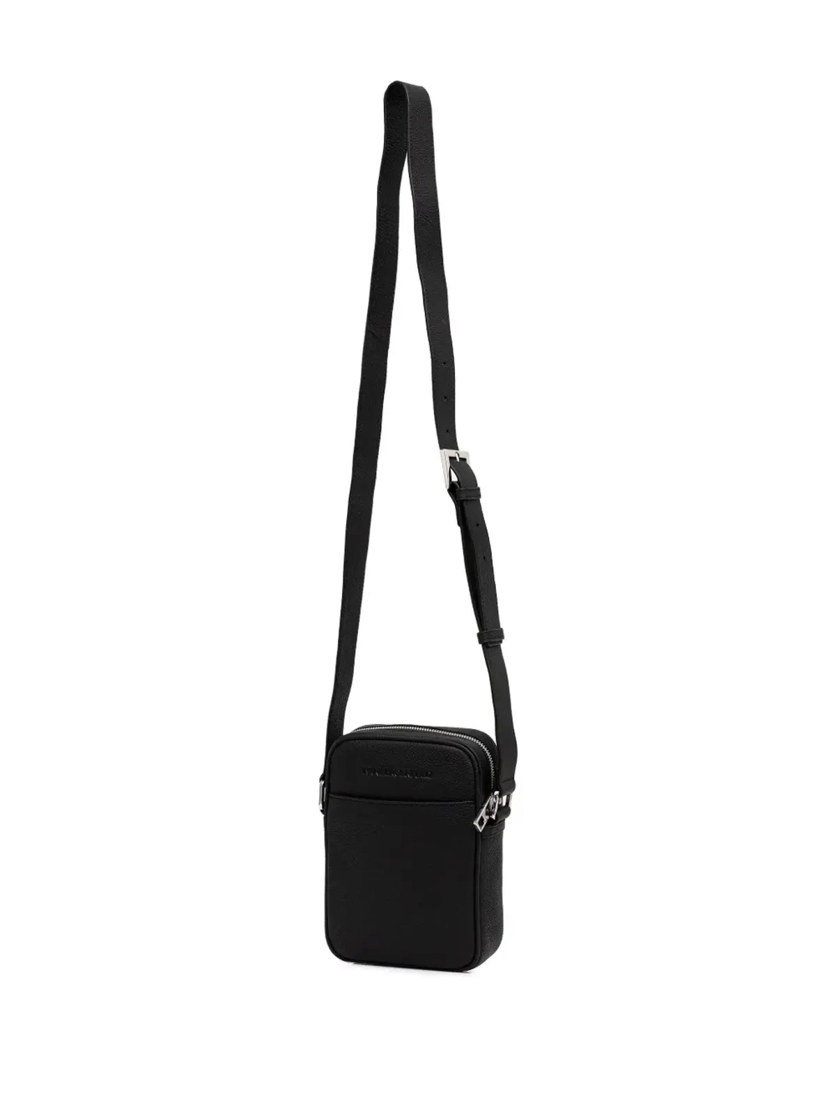 Karl Lagerfeld エンボスロゴ ジップ メッセンジャーバッグ ブラック - 画像3