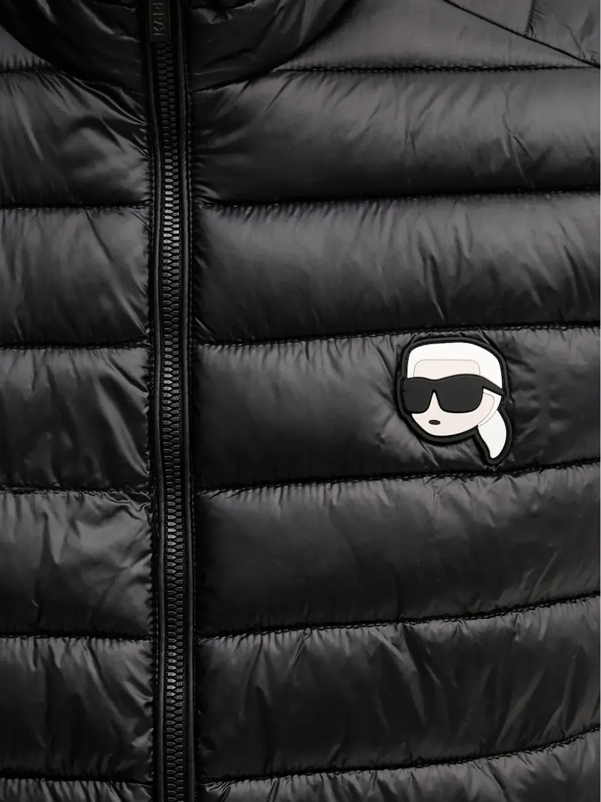 Karl Lagerfeld キルティング ロゴパッチ ジレ - 画像5