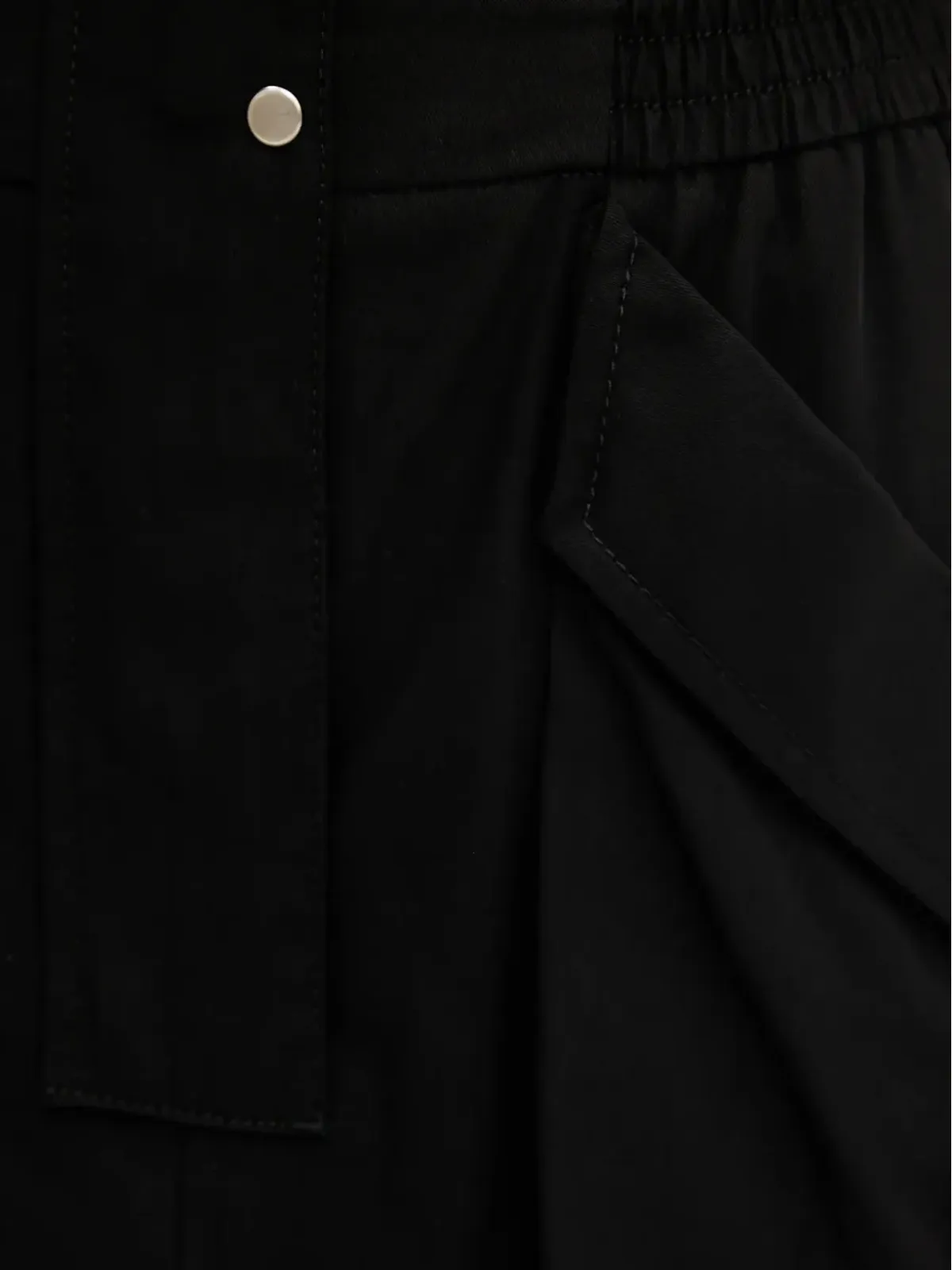PINKO エラスティケーテッドコットン ミディスカート - ブラック - 画像5