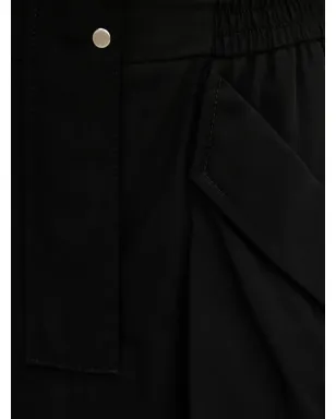 PINKO エラスティケーテッドコットン ミディスカート - ブラック - サムネイル5