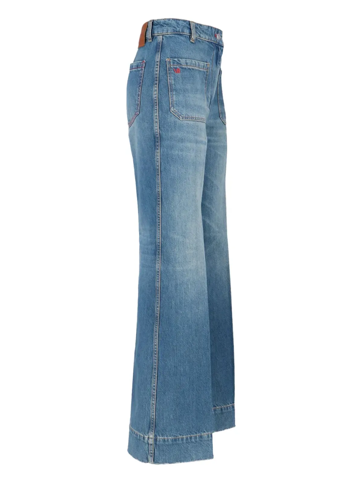 Victoria Beckham トップステッチディテール パッチポケットジーンズ - 画像5