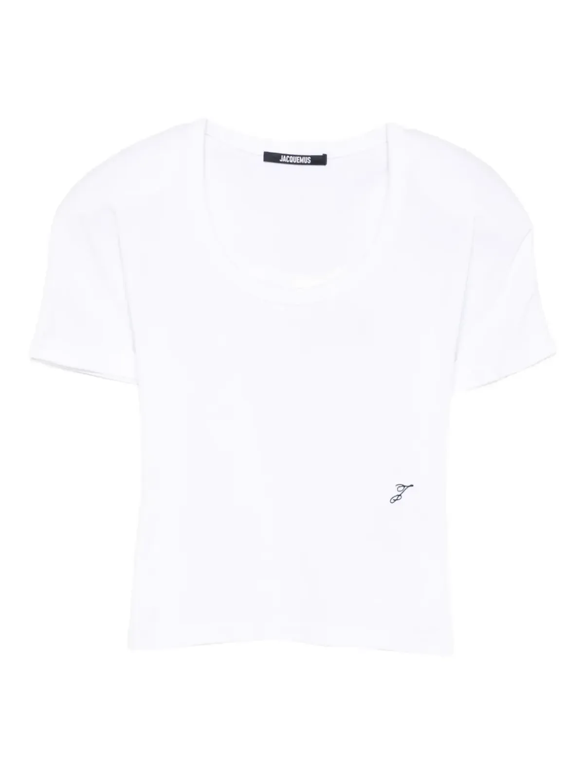 Jacquemus スクープネック コットンTシャツ - 画像1
