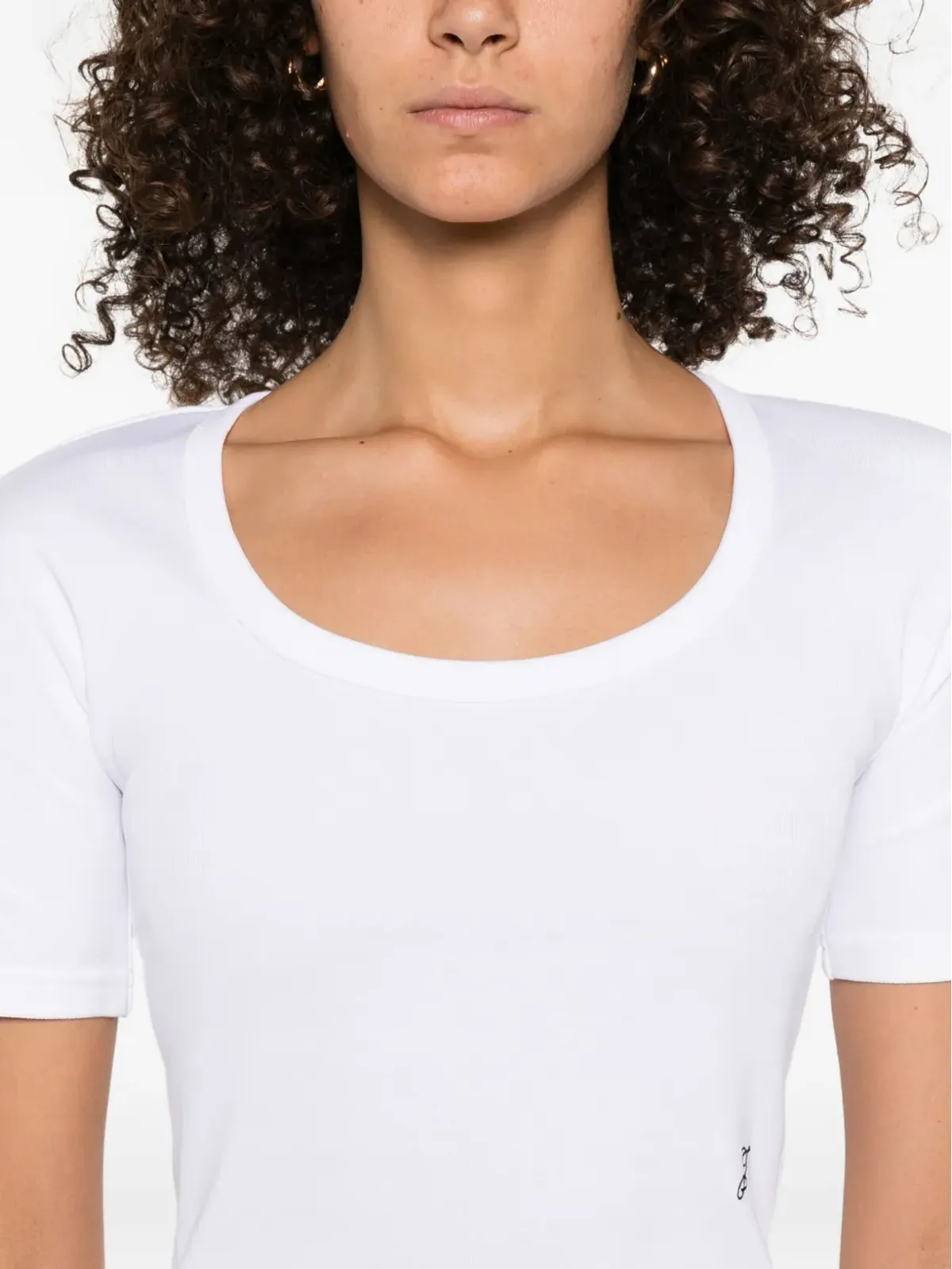 Jacquemus スクープネック コットンTシャツ - 画像5