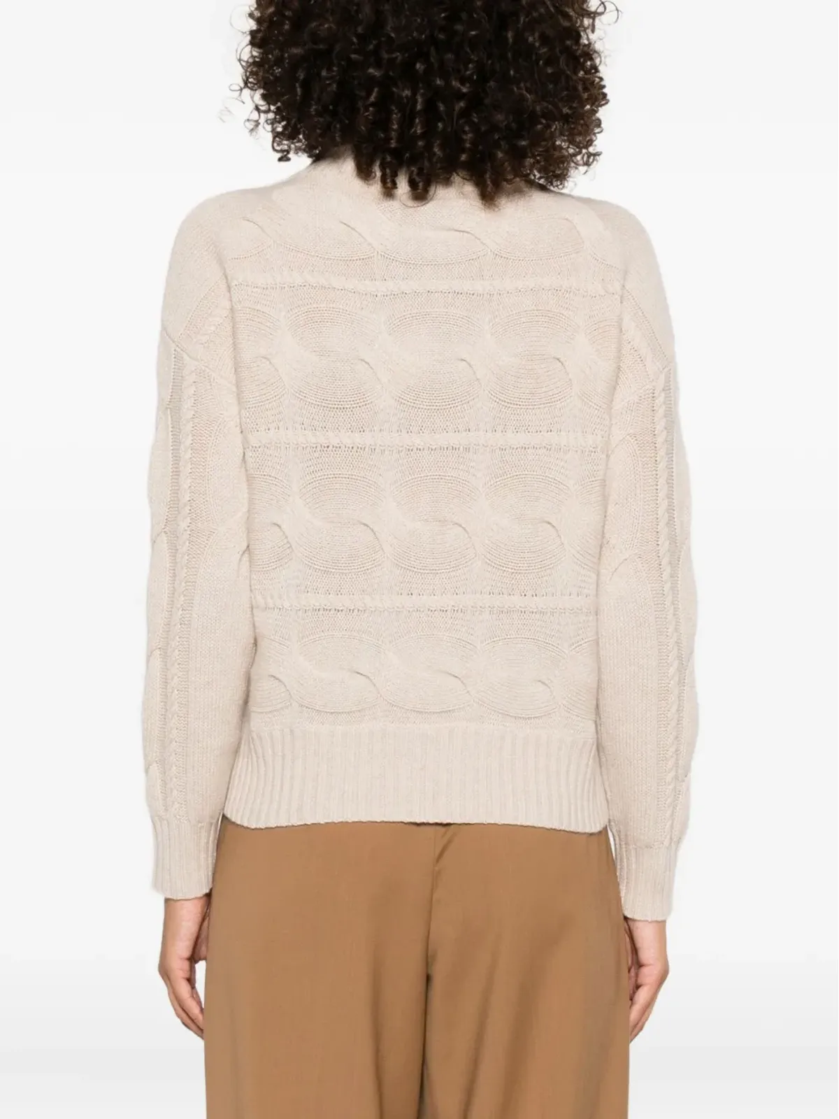 Max Mara ケーブルニット タートルネックセーター - 画像4