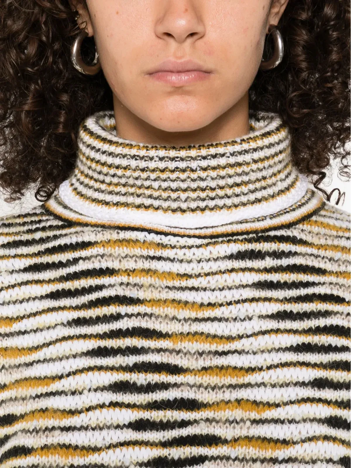 Missoni ハイネック flame-pattern セーター - Yellow - 画像5
