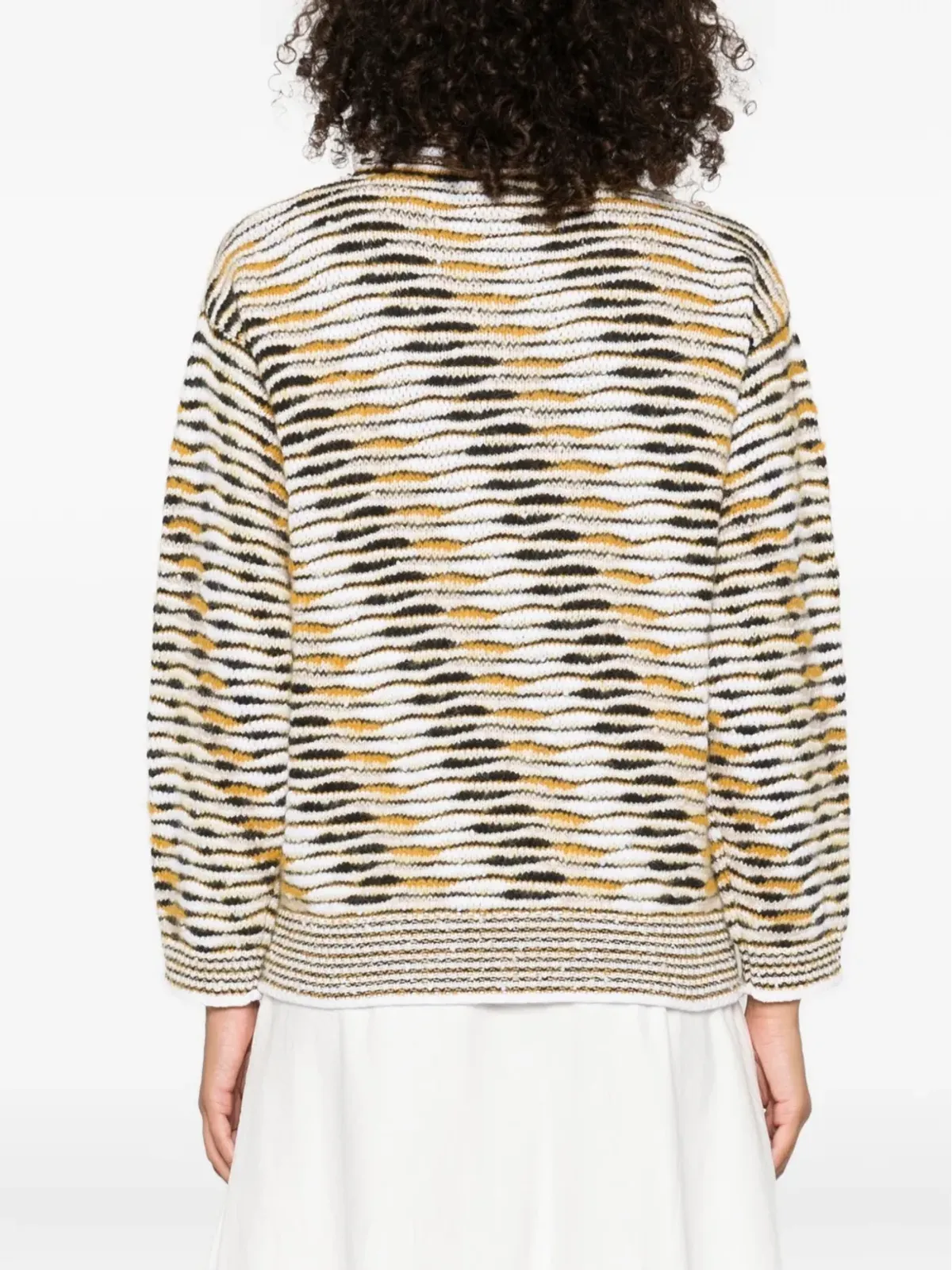 Missoni ハイネック flame-pattern セーター - Yellow - 画像4