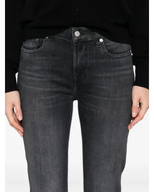 7 For All Mankind ヒゲ加工デニムジーンズ - ブラック - サムネイル5
