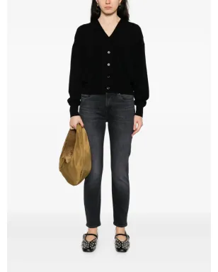 7 For All Mankind ヒゲ加工デニムジーンズ - ブラック - サムネイル2