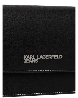 Karl Lagerfeld Jeans ロゴプレート コントラストステッチ ショルダーバッグ - サムネイル5