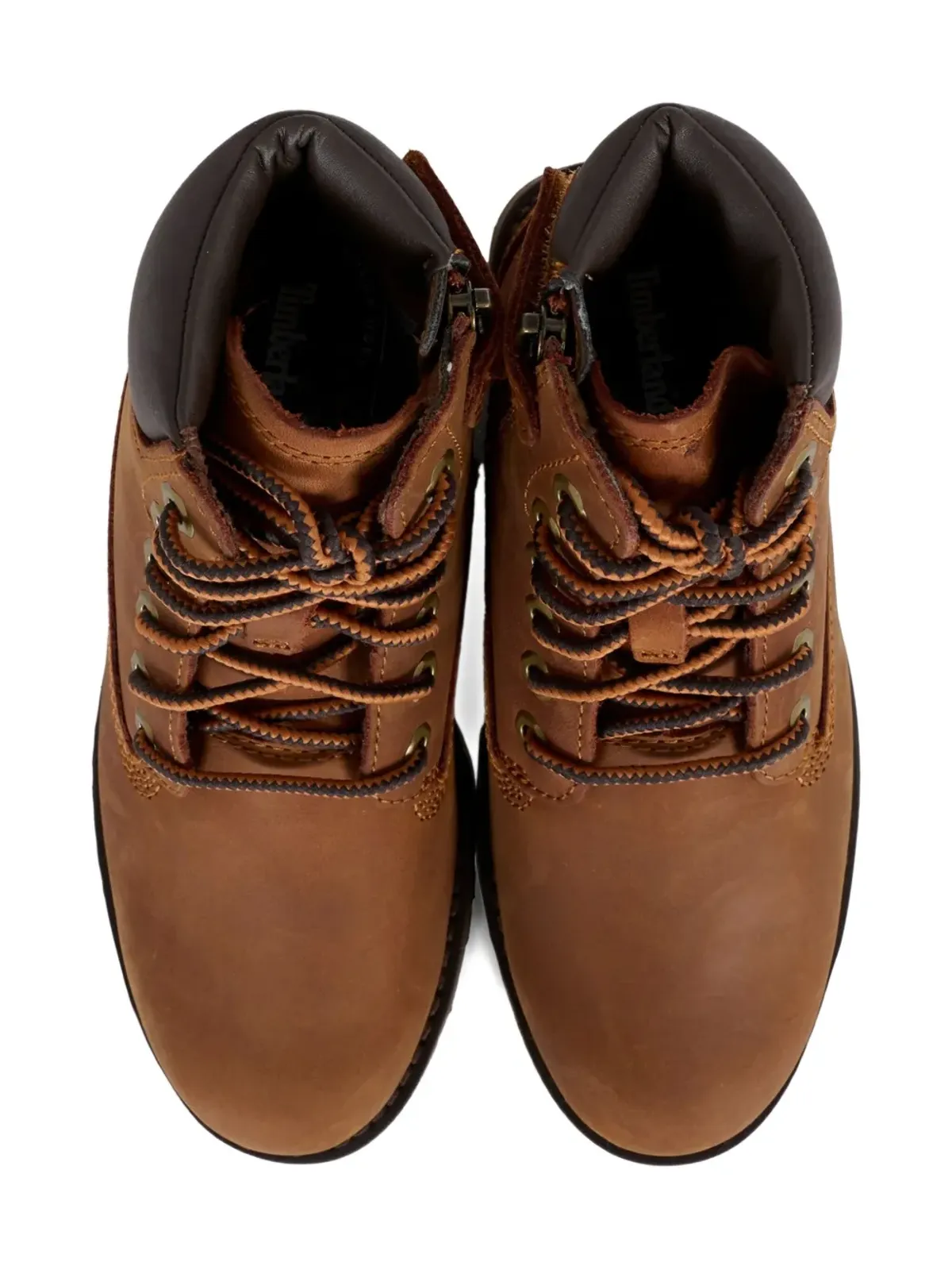 Timberland Kids レザー レースアップ ブーツ - 画像2