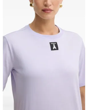 Patrizia Pepe logo-patch short-sleeve T-shirt - Purple - サムネイル3