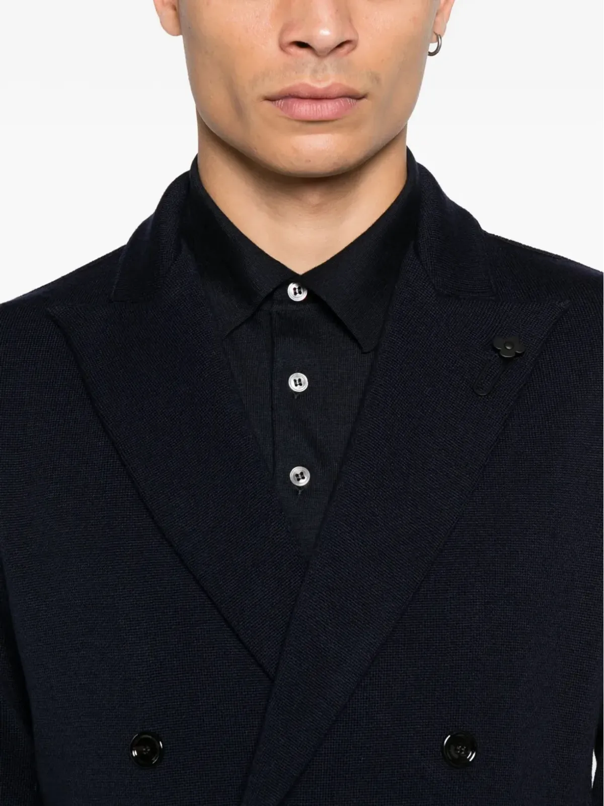 Lardini ダブルブレスト パッチポケット ジャケット - 画像5