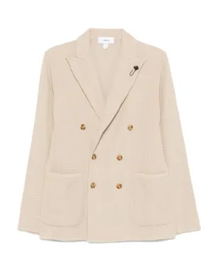 Lardini ダブルブレスト・ワッフルテクスチャージャケット - サムネイル1